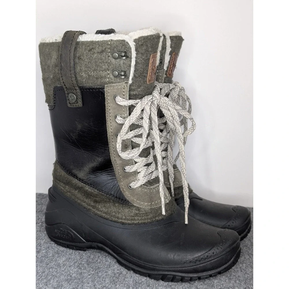 The North Face Shellista III Mid Waterproof Insulated Winter Boot Gray Size 8.5